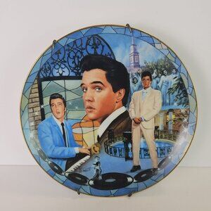 Musical Tribute Elvis the King  “Gospel In His Soul” Collectible Plate Music Box